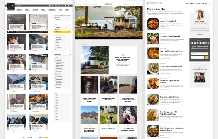 Examples of various listings.