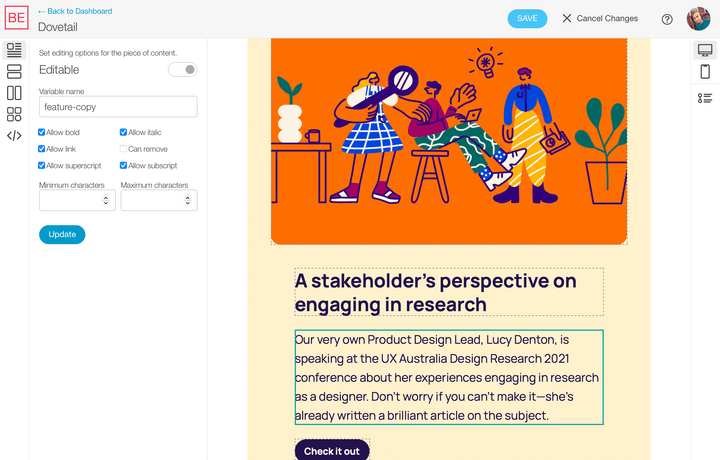 How to: the Blocks Edit template format