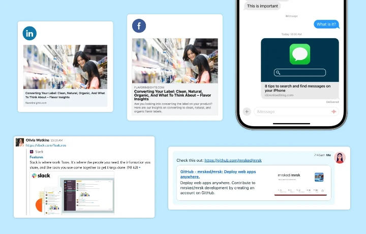 Essential metadata for sharing a page