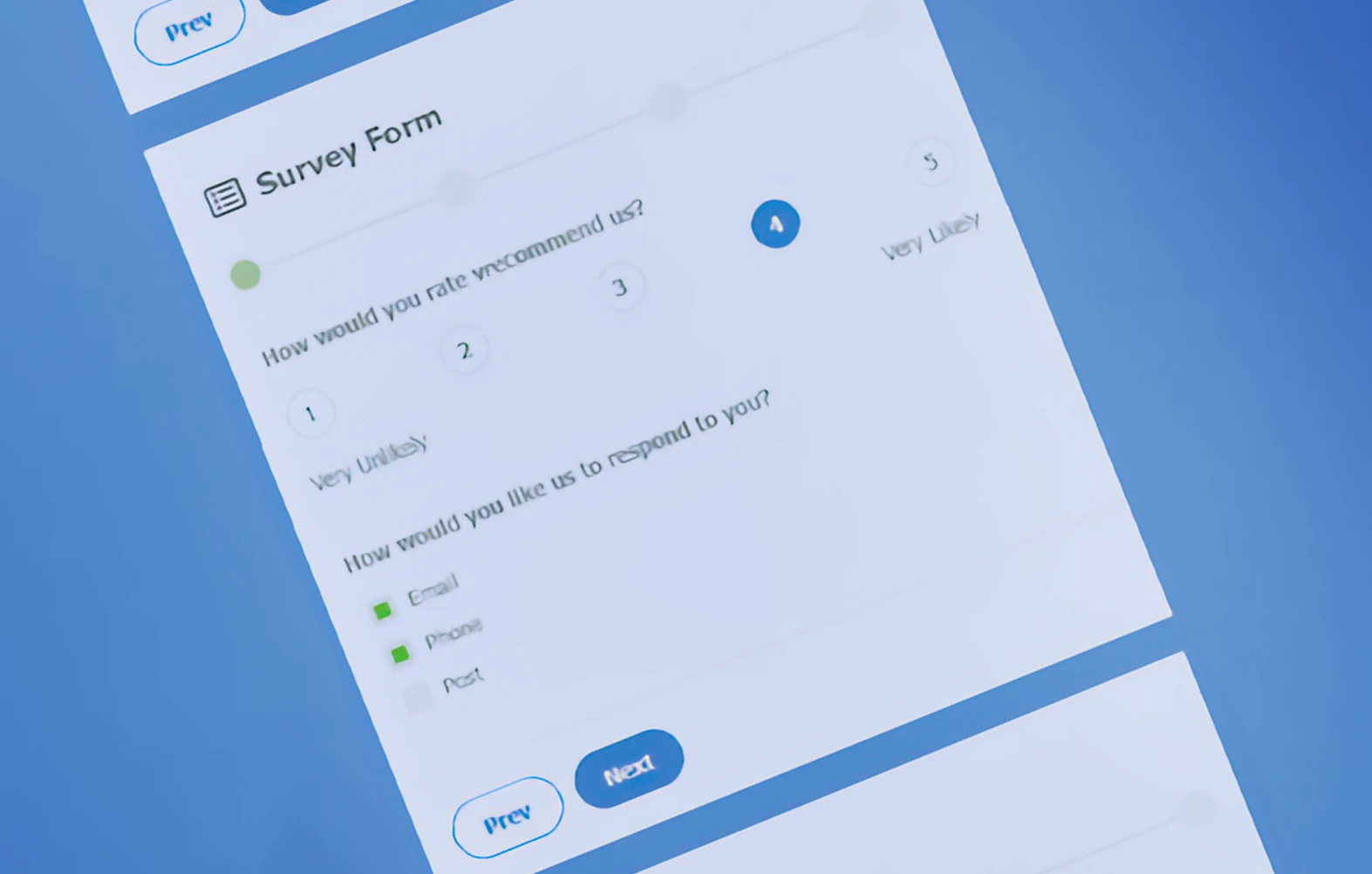 Abstract illustration of a form with multiple steps.