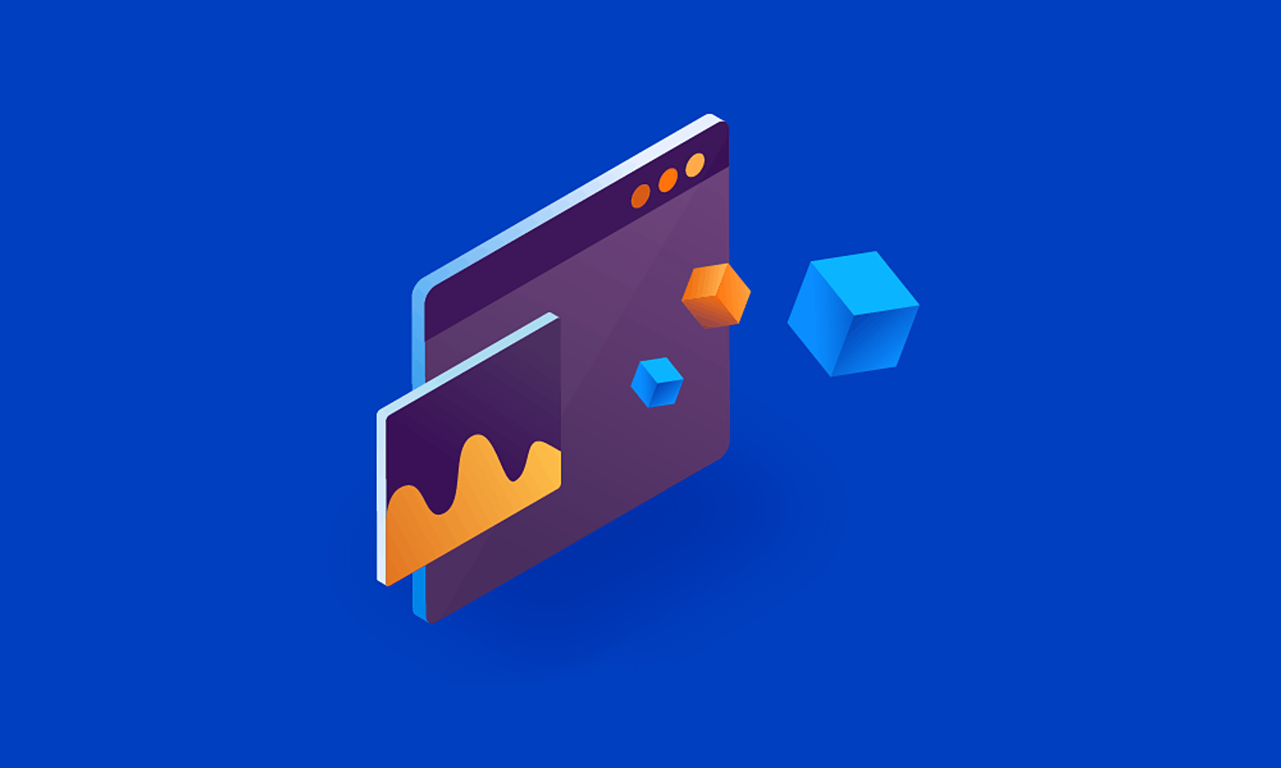 Abstract illustration of editor elements.