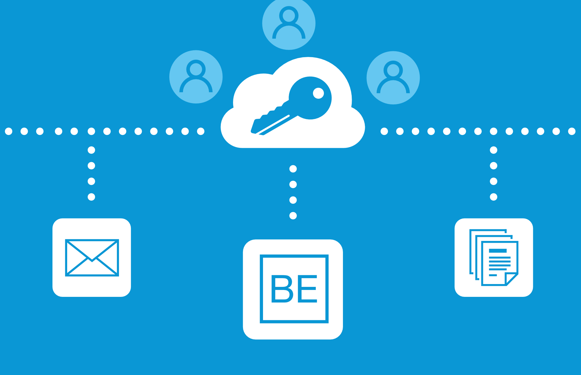 Illustration of connecting to apps using single sign-on.