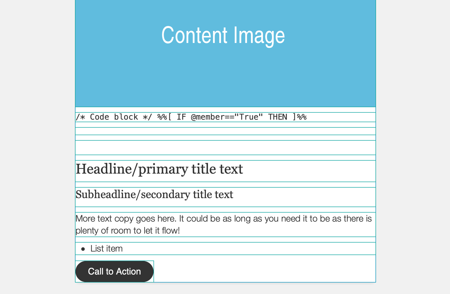 Screenshot of the Starter boilerplate template.