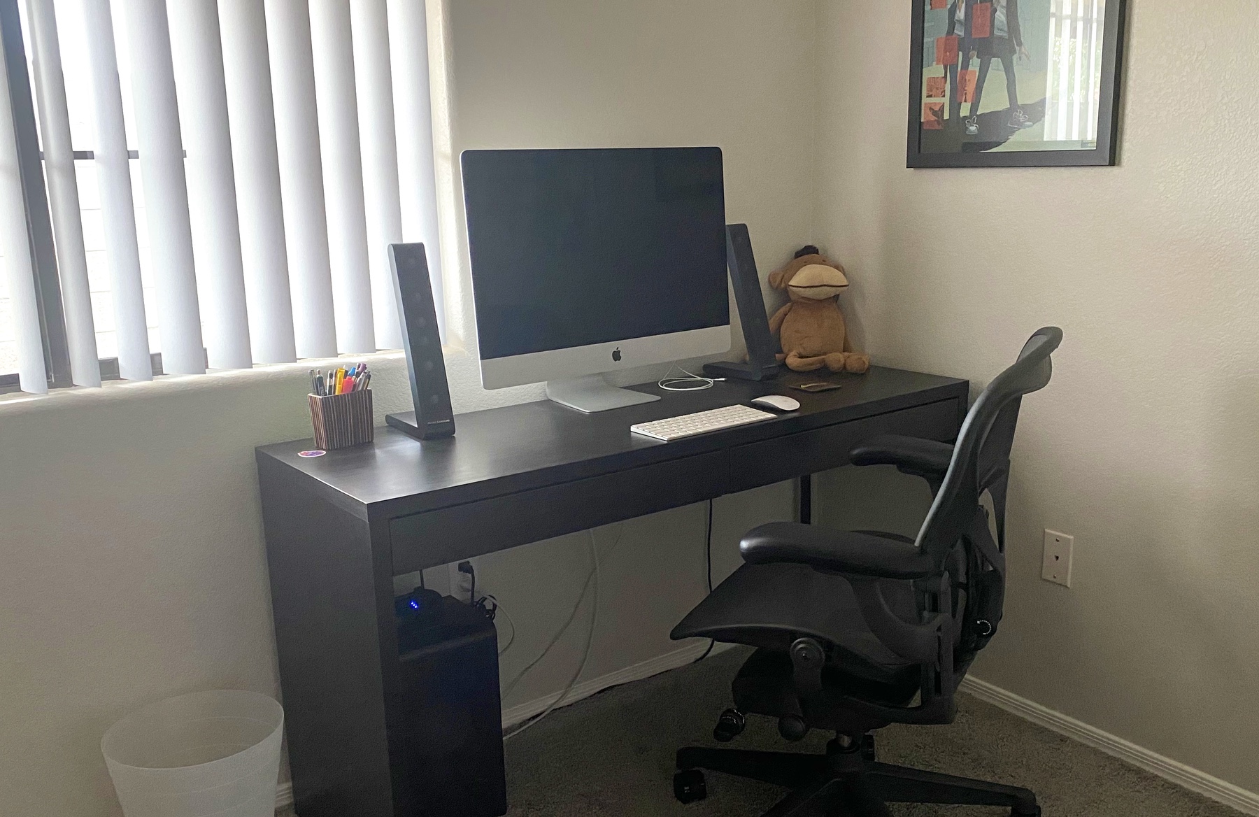 Photo of a home office setup.