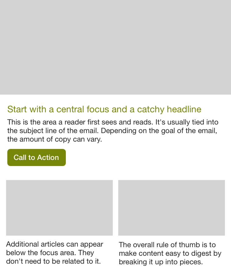 Example email layout.