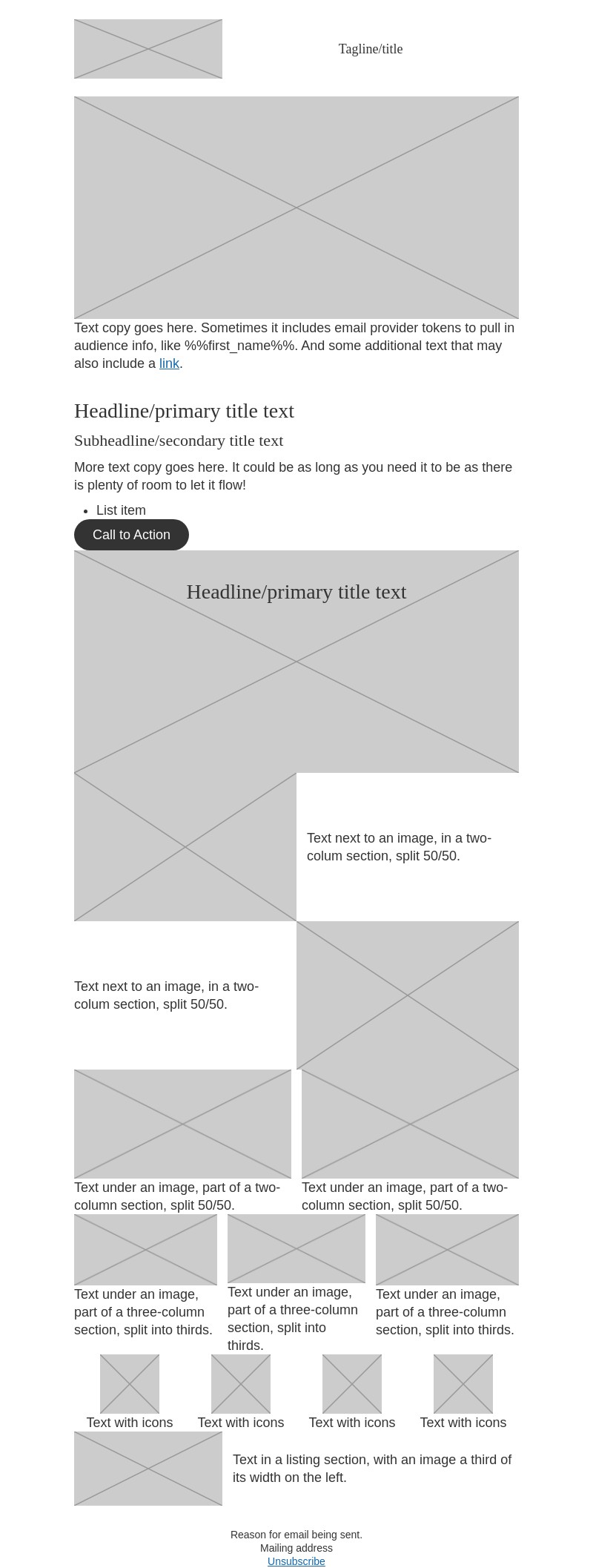 Starter email template screenshot