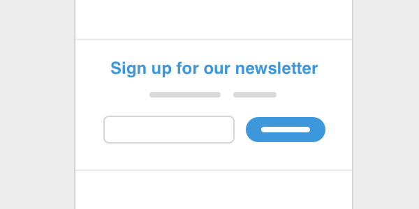 Newsletter sign-up illustration