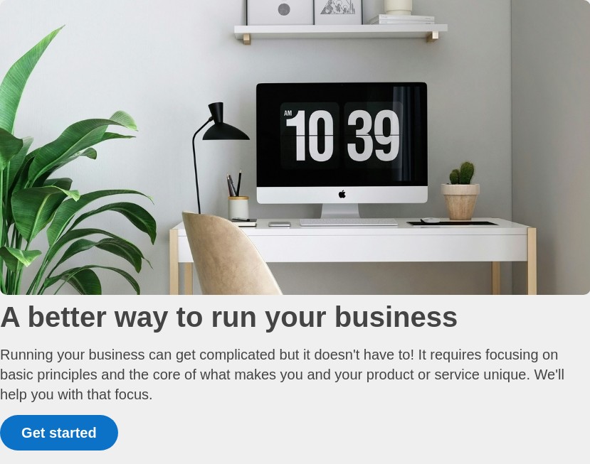 Single-column feature content section