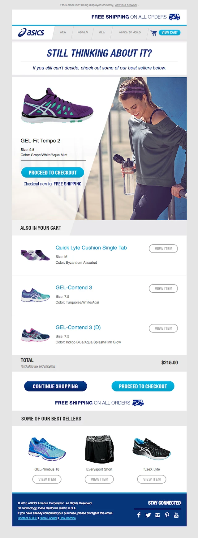 Screenshot of the Basics Promo/e-commerce email template email