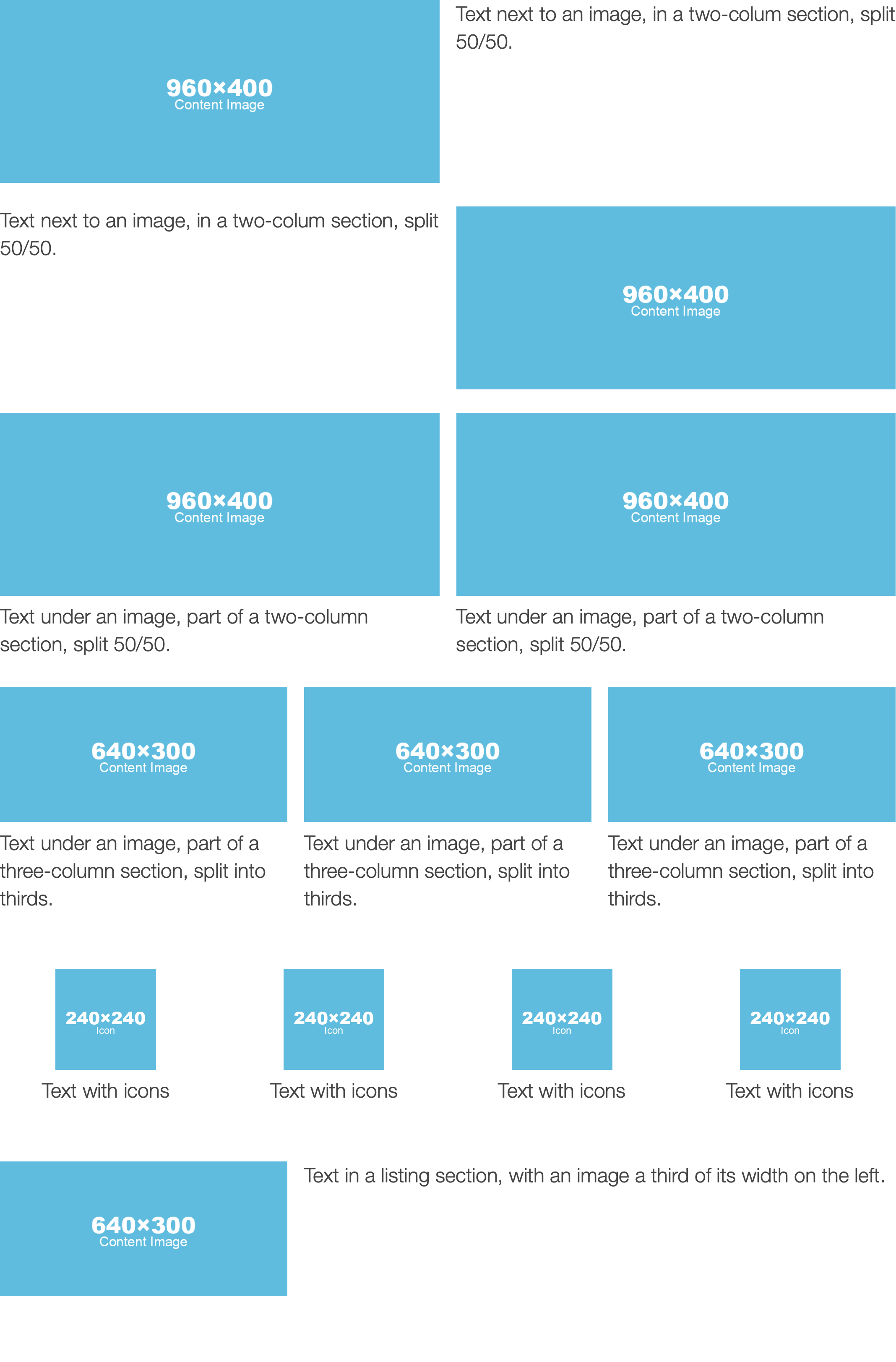 Starter page layouts