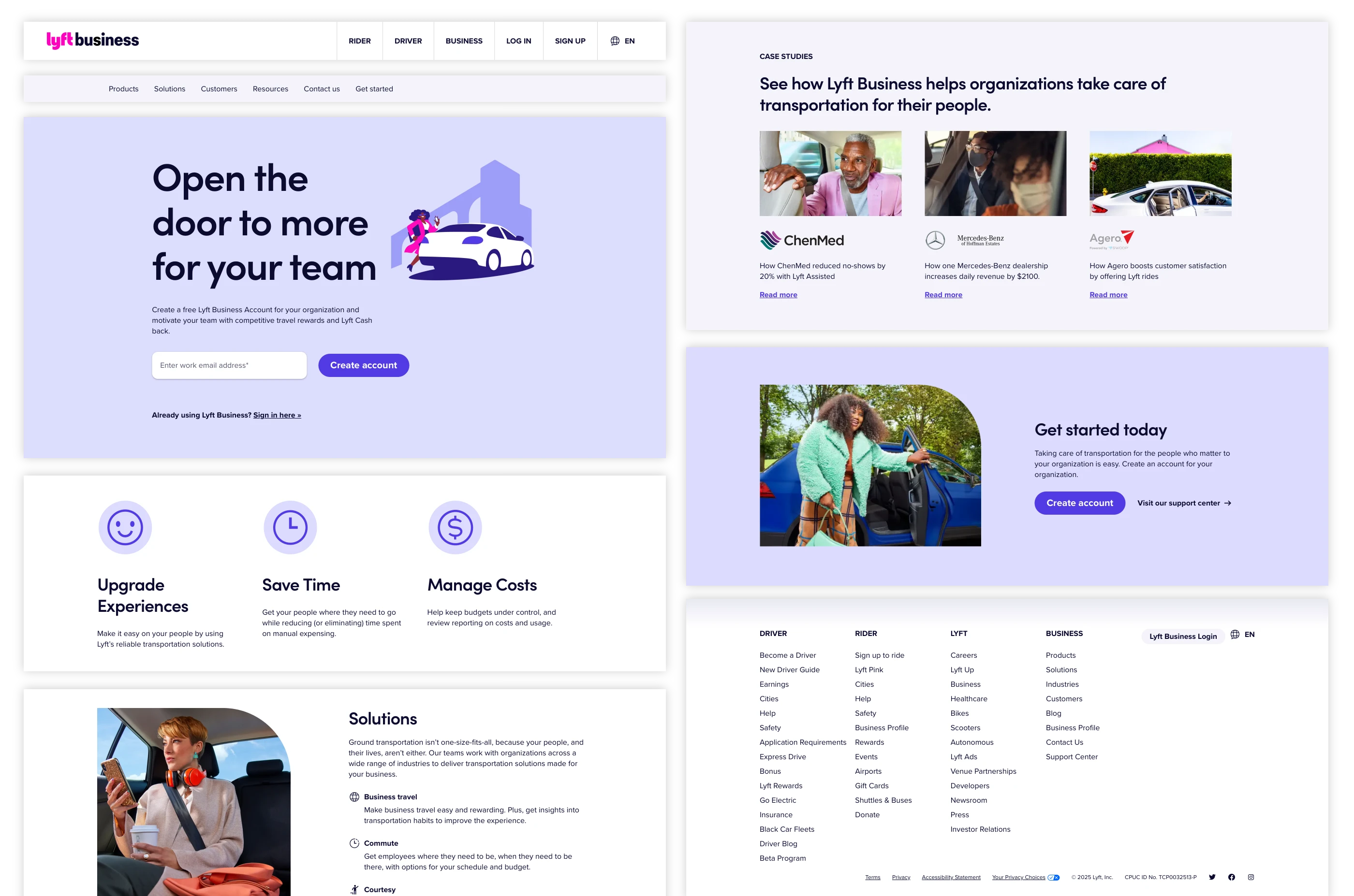 Components of an example web page.